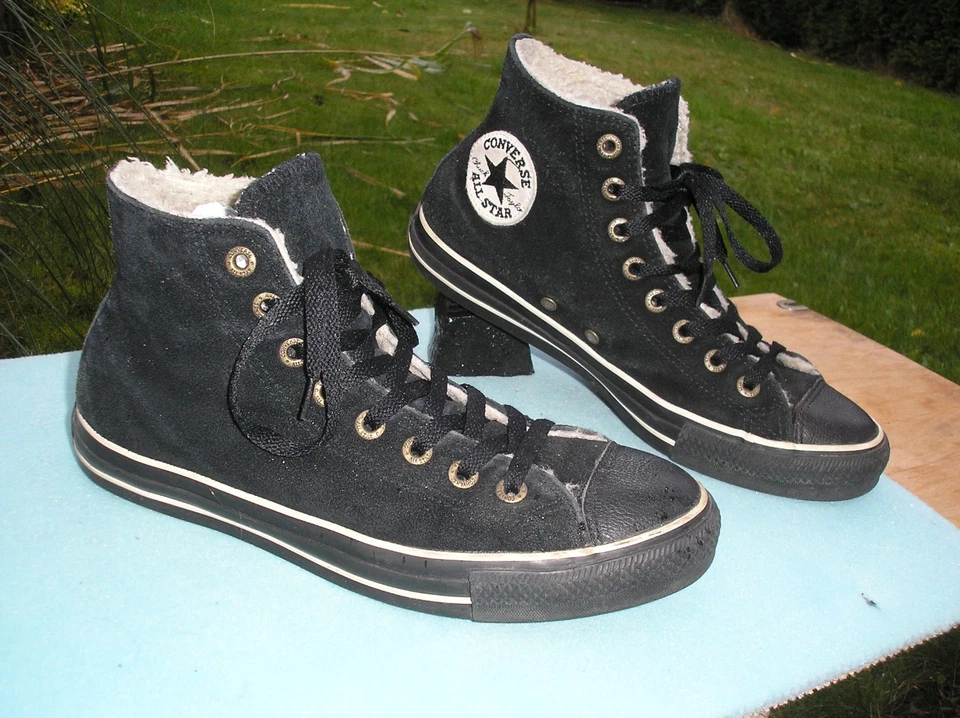 Original CONVERSE, Chucks Sneaker HI, Gr. 41,5, Schwarz, Gefüttert, Echtleder ! - Bild 2 von 4