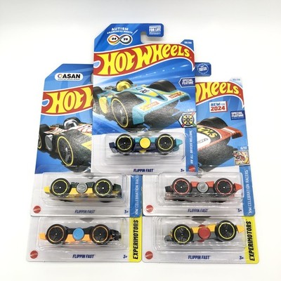 Hot Wheels HW Experimotors Lot x 5 Flippin Fast Color Variants ASAN Spinner Cars