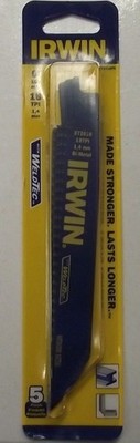 Irwin Tools 372618P5 6'' x 18 TPI Metal Cutting Reciprocating Blades USA