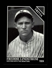 1992 Conlon #596 Freddy Lindstrom Trivia Giants HOF 8 - NM/MT