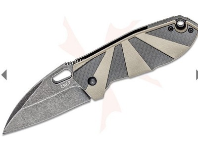 CRKT Heron Folding Knife 2.9'' 8CR14Mov SS Blade G10 & Carbon Fiber Handle 3.8 OZ