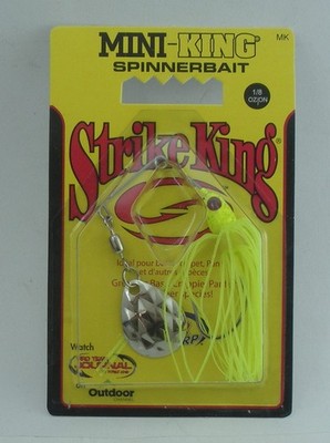 Strike King MK-70 1/8 oz Mini King Spinnerbait Köder Chartreuse