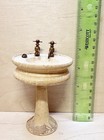 OOAK Antique Handmade Doll Bathroom VTG Carved Wood Toilet & Sink 1900-1920s? — photo 4