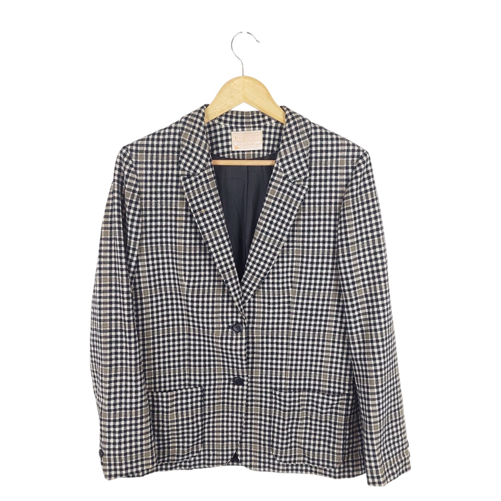 Pendleton Women's Grey Check Pattern 100% Wool Ja… - image 1