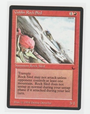 Magic the Gathering ~ MTG ~ 1x Goblin Rock Sled ~ M/NM ~ THE DARK