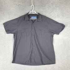 Cintas ComfortFlex Shirt Mens 2XL Short Sleeve Work Uniform Button Up Pockets