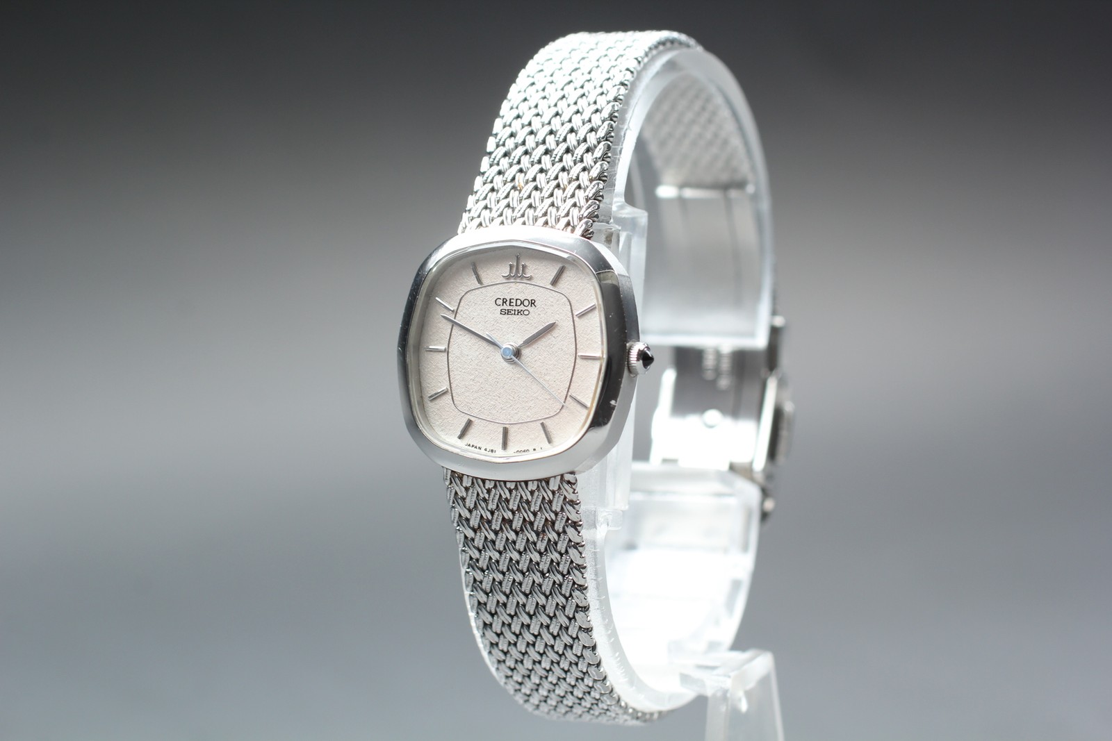 Near MINT] SEIKO CREDOR 4J81-5040 Silver Dial Quartz… - Gem