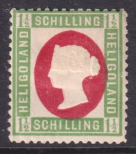 Heligoland fine unused 1873 perforated 1 1/2 Schilling value