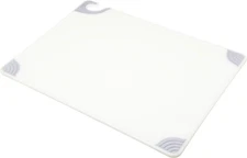 San Jamar Cutting Board 18x24 White Cut N Carry with Grip Corners and Ruler