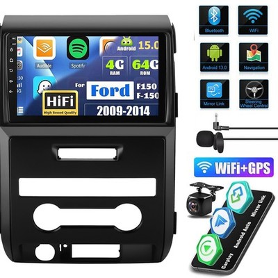 Fits Ford F150 2009-2014 Android 15.0 Car Stereo Radio CarPlay GPS Wifi Player