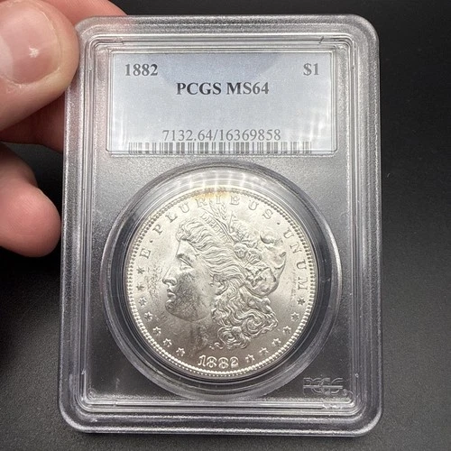 1882 Morgan Silver Dollar $1 PCGS MS64 Uncirculated! Super Nice For The Grade!