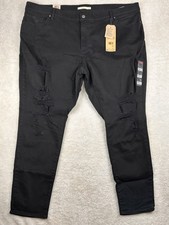 Levis Sculpt 711 Skinny Jeans Womens 26W Black Hypersoft Stretch Mid Pants New