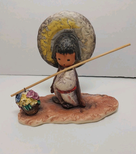 DeGrazia Figur BLUMENERNTE 1994 Vintage Goebel LESEN - Bild 1 von 10