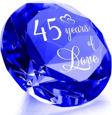 45Th Wedding Anniversary, Sapphire Gift, for Couple, 45 Years of Love, Keepsake
