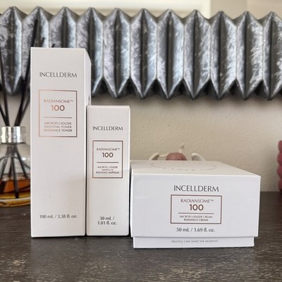 INCELLDERM Radiansome 100 Full Set Toner Ampoule Cream NEW EXP 09/2026