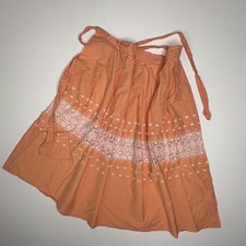 Vintage Terracotta Lace Trim Tiered Prairie Apron