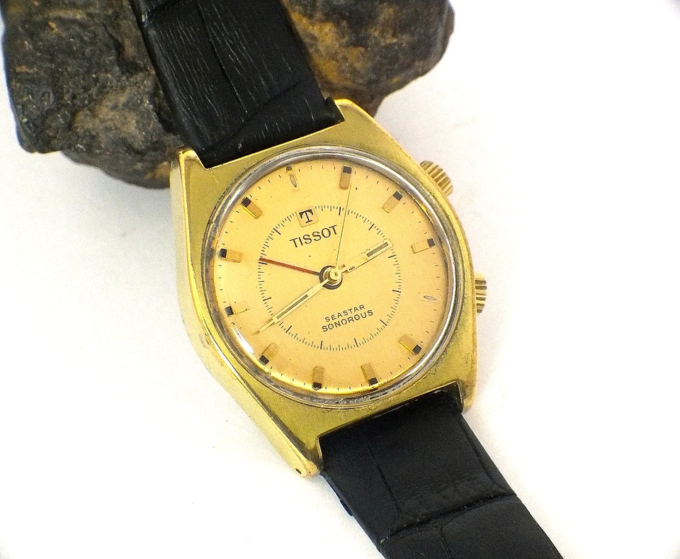 Vintage Men's Tissot 17J SEASTAR SONOROUS Wrist Alarm - for Repair/Project - image 4 of 4