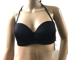 Women's Halter Bikini Swimsuit Top "Summer" Shade  Shore- Black - 34C Underwire