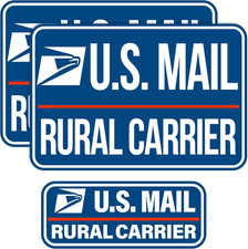 3 Pack Heavy Duty U.S. Mail Delivery Driver Magnetic Signs Rural Delivery Carrie
