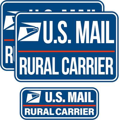 3 Pack Heavy Duty U.S. Mail Delivery Driver Magnetic Signs Rural Delivery Carrie