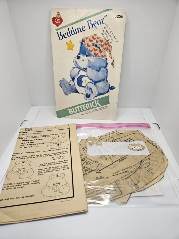 De Colección Butterick 6226 Oso para Dormir y 6932 Bebé Abrazos Tiradores Cuidado Oso Patrones Leer Foto 4 de 4