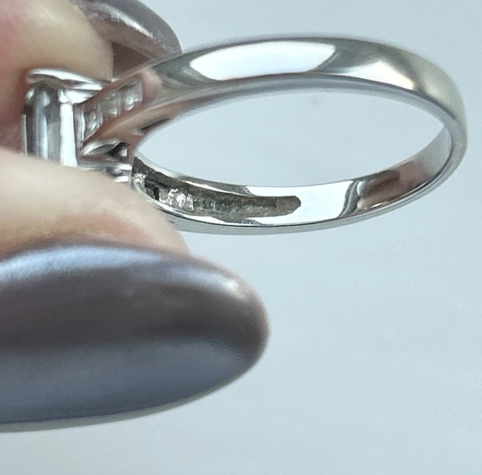 White Gold Aquamarine And Diamond Ring - Image 3 of 4