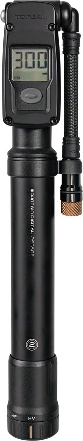 Topeak Mountain Digital 2Stage Shock & Tire Pump - 300psi, Digital Gauge,