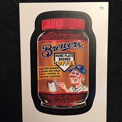 2016 Topps MLB Wacky Packages #11 Milwaukee Brewers Coffee  - Mint