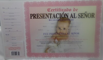 CERTIFICADOS X 20 PRESENTACIÓN FOTO DE NIÑA *SKU9-15*