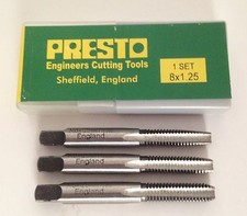 Presto M8 X 1.25mm Threading (3 Taps) Set