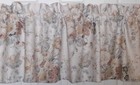 RALPH LAUREN CUSTOM GWYNNE FLORAL FABRIC VALANCE 74" x 17" - Cream