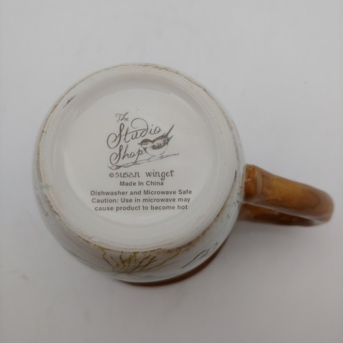 Susan Winget Studio Shop Tea Coffee Mug - 16oz Large Plants Butterfly Botanical - Picture 6 of 7