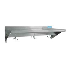 BK Resources BKWS-1696-PR 96"Wx16"D Stainless Steel Wall Mount Premium Overshelf