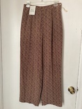 Vintage Talbots Women  s Pants 8 Petites Multicolor Pleated Lined Pockets 1289