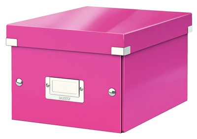 Leitz A5 Storage Box, Click and Store Range 60430023 - Small, Pink Pink Small Sm