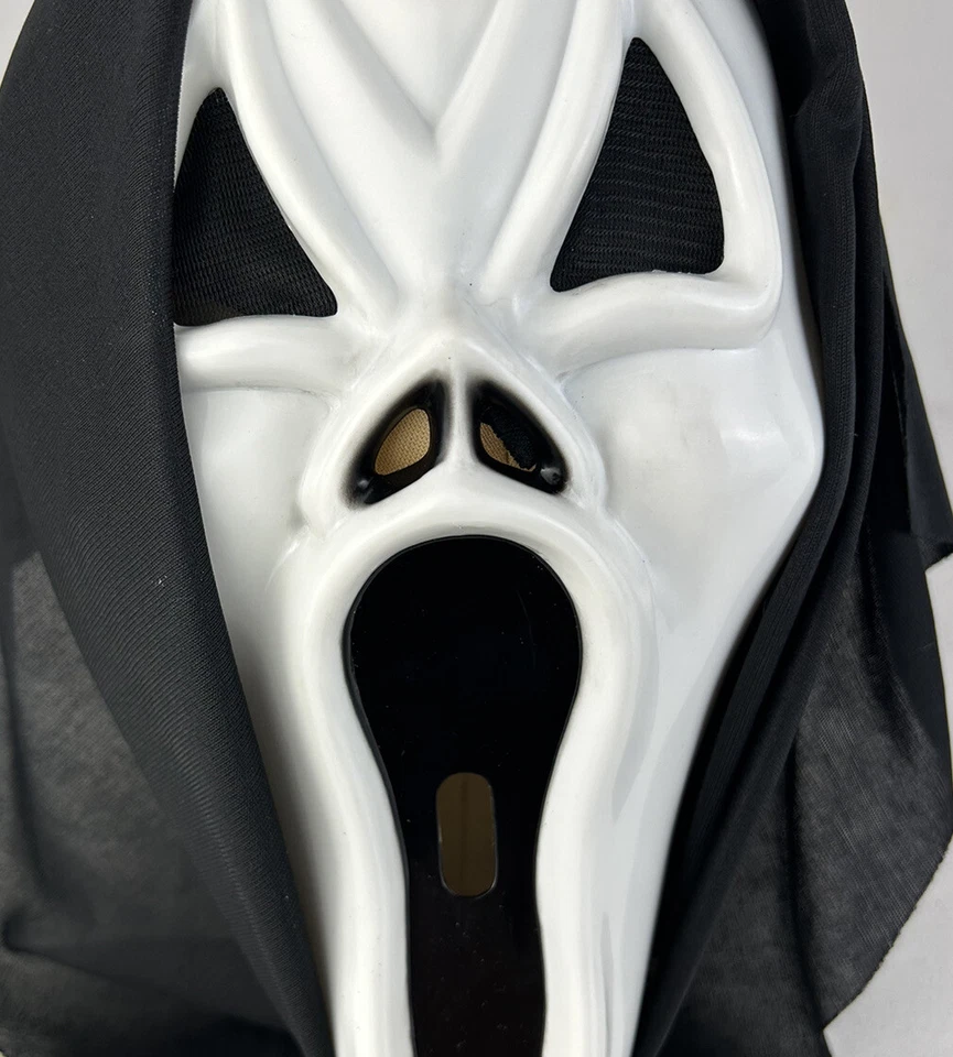 Scream Halloween Costume Long Face Ghost Mask Hood Black Rubies - Image 3 of 4