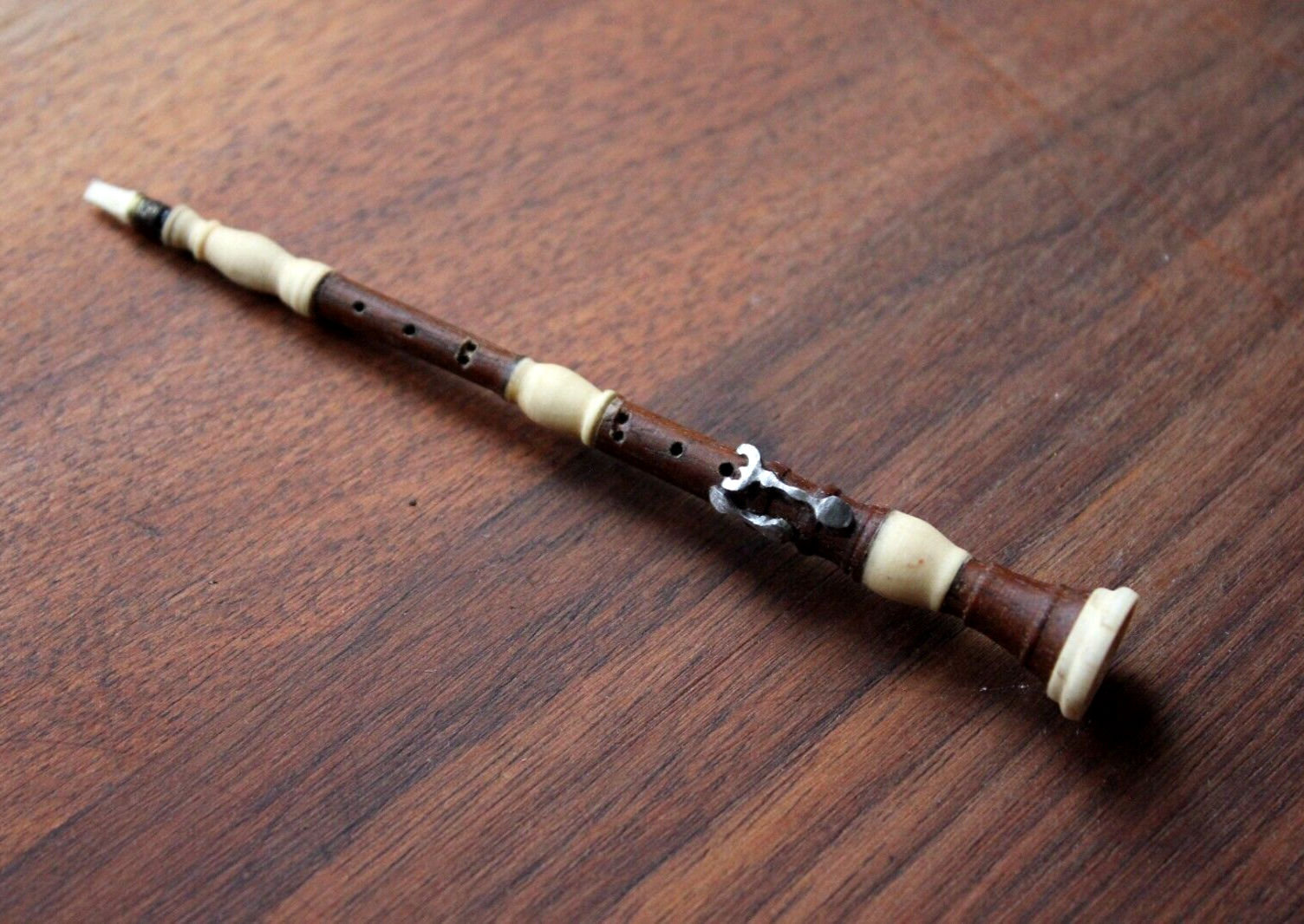 Dollhouse Baroque Oboe Instrument Miniature OOAK Handmade Miniature Collectable
