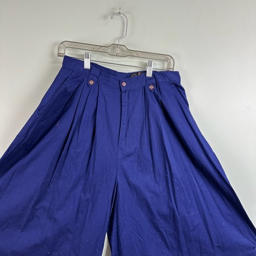 Eddie Bauer Vintage Baumwolle 90er ultraweite kurze Hose cropped marineblau 30" 14 - Bild 3 von 9