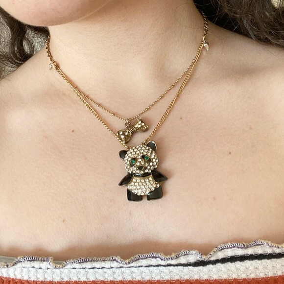 BETSEY JOHNSON ? Zoo Collection Panda Necklace Betsey Johnson | eBay