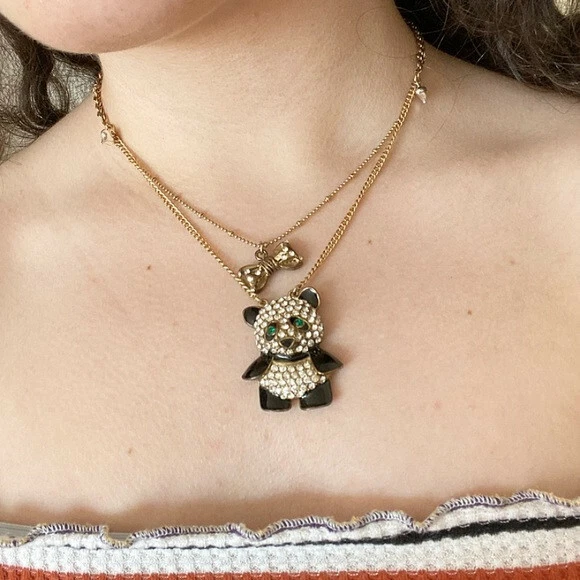 Betsey johnson deals panda necklace