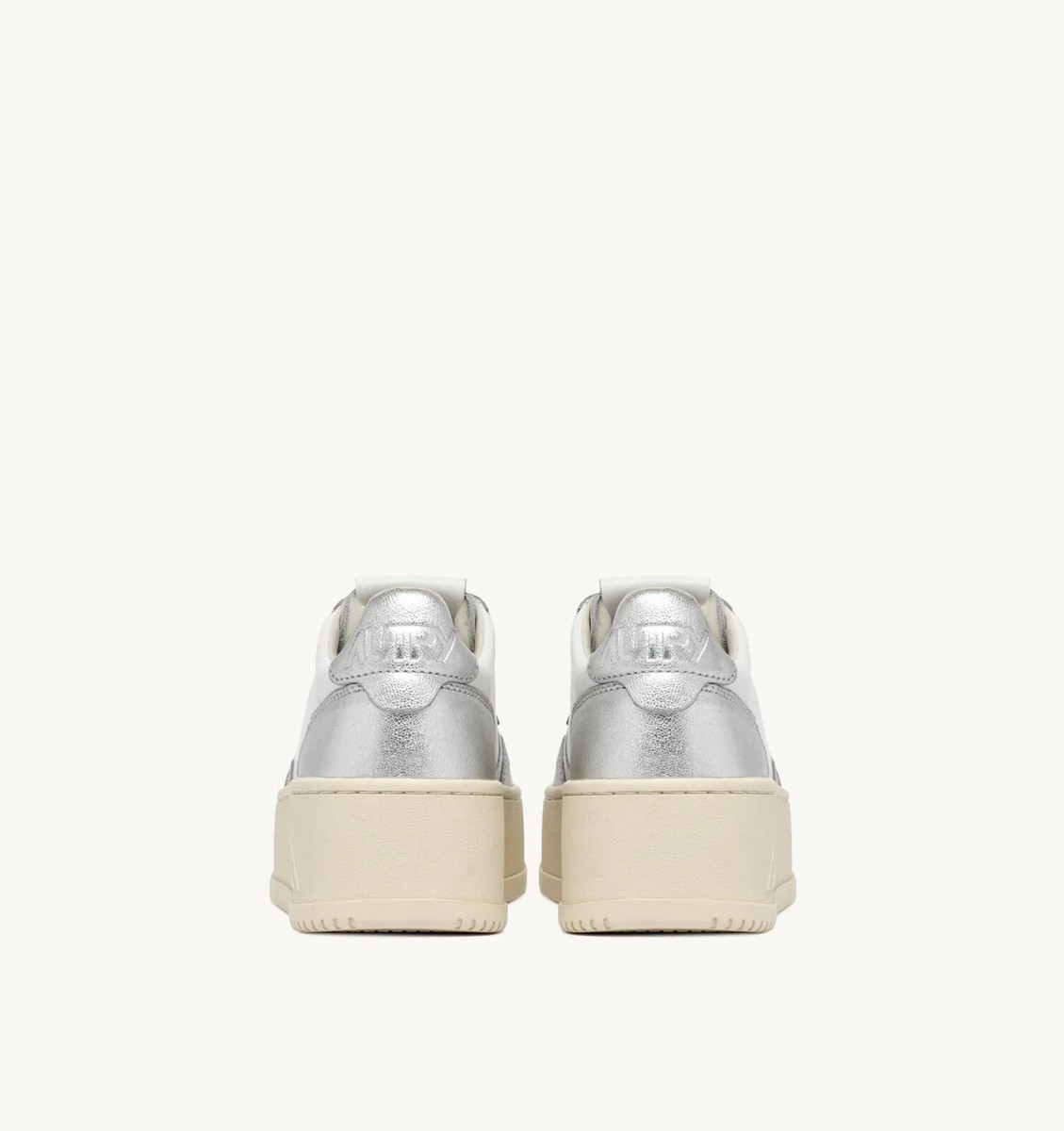 スニーカー AUTRY Woman Sneakers Silver AULW WB18 Autry Medalist Platform Sneakers For Women In White And