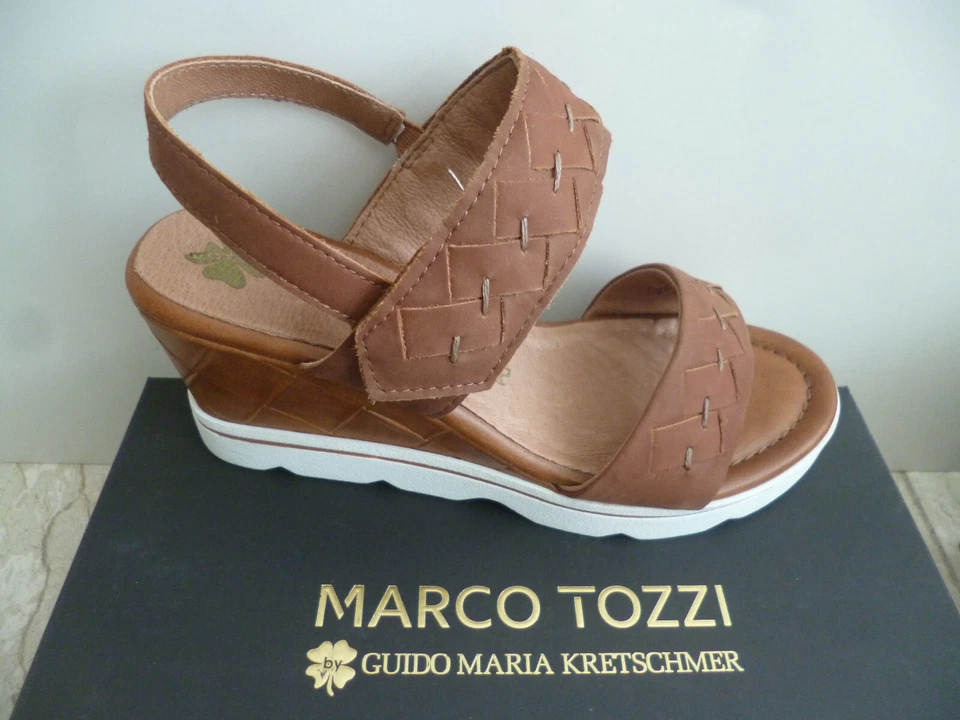 Sandalias Zapatos Marco Tozzi Cuero Marrón 88301 Foto 3 de 4