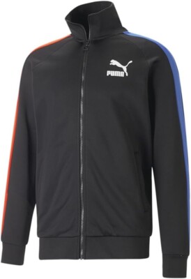 Puma - Mens T7 Iconic Track Jacket Pt, Color Puma Black/Royal Sapphire