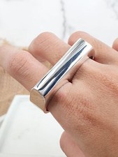 Sterling silver oval double rings RG667810