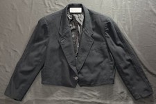 Evan-Picone Cropped Jacket Wool Size 16 Black Unionmade