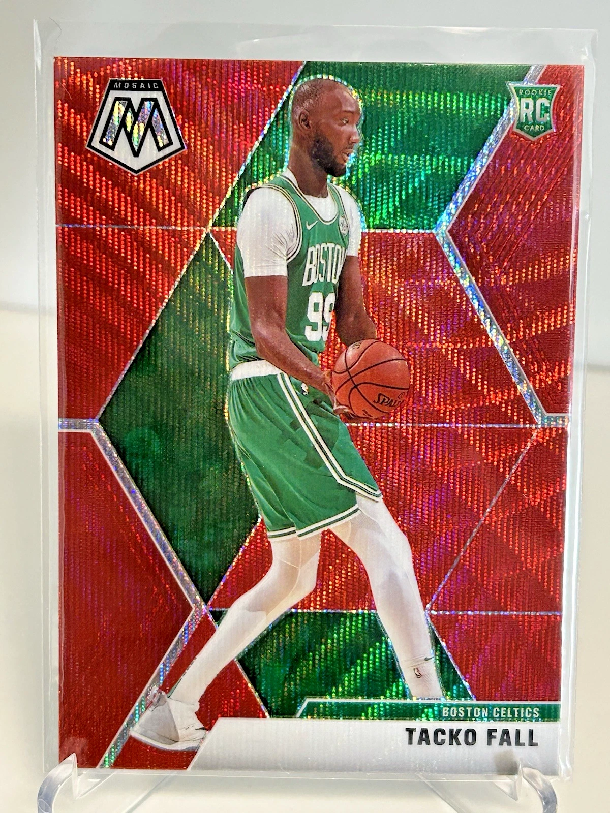 Tacko Fall RC 2019-20 Panini Mosaic Red Wave Prizm #244 Boston Celtics