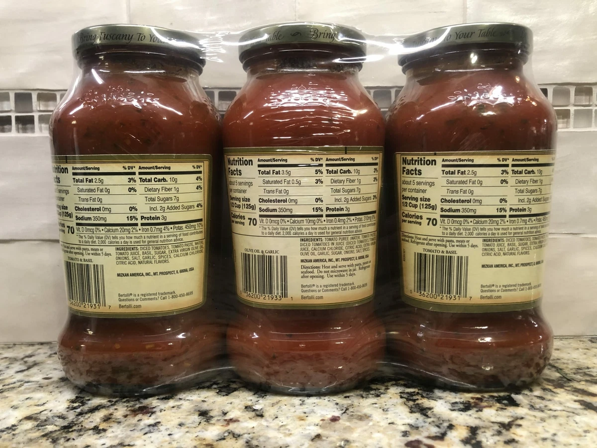 Bertolli 2024 spaghetti sauce