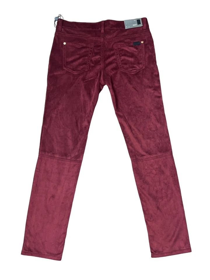 7 Для всего человечества девочек узкие бархат леггинсы темно-красный бордовый брюки размер 14 - Изображение 3 из 4