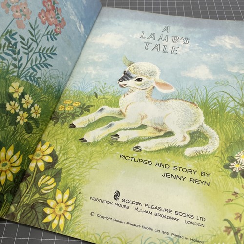 ORIGINAL RETRO Kids Book Children Golden Treasure Lambs Tale Junk Cafe - Picture 3 of 5