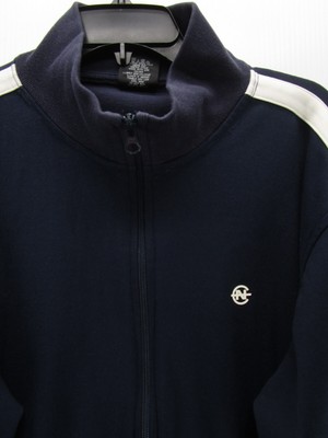 Nautica Jacket Men Large Blue Bomber Nautical Y2K 2000s Full Zip 